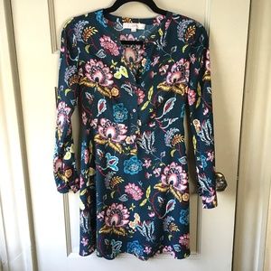 LOFT Garden Shirtdress in Deep Sea Teal